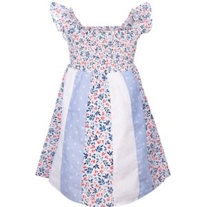 Floral Blue and White Kids Dress